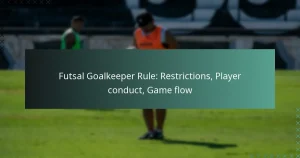 Regla del portero de futsal: Restricciones, conducta del jugador, flujo del juego