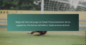 Regla del fuera de juego en futsal: Posicionamiento de los jugadores, Decisiones del árbitro, Implicaciones tácticas