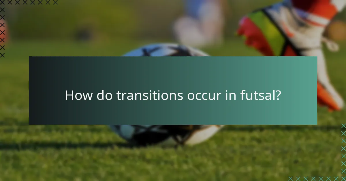 ¿Cómo ocurren las transiciones en el futsal?